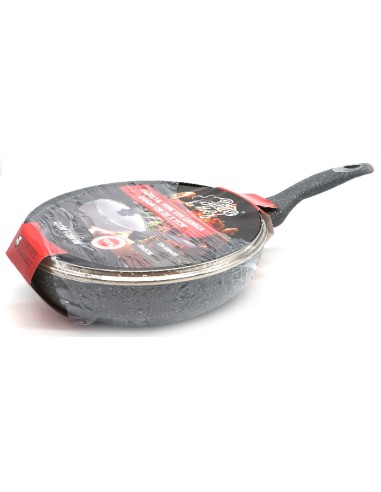 PADELLA WOK VULCANICA GRIGIA CM.26X8