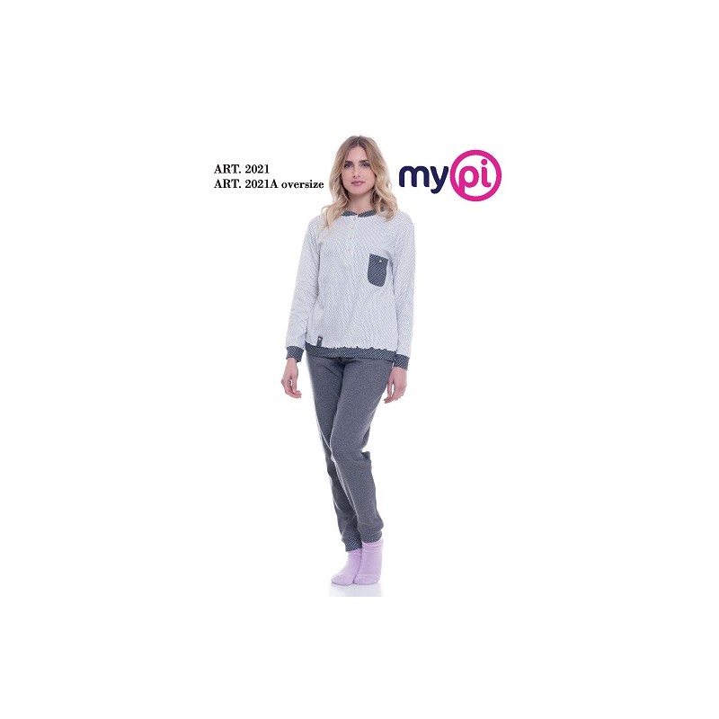 PIGIAMA DONNA OVER MYPI 100% COTONE