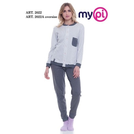 PIGIAMA DONNA APERTA OVER MYPI 100% COTONE