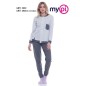 PIGIAMA DONNA APERTA OVER MYPI 100% COTONE