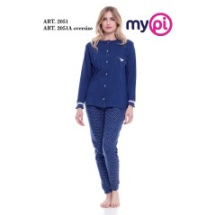 PIGIAMA DONNA APERTO MYPI 100% COTONE