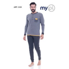 PIGIAMA UOMO MYPI 92% COTONE 8% POLIESTERE