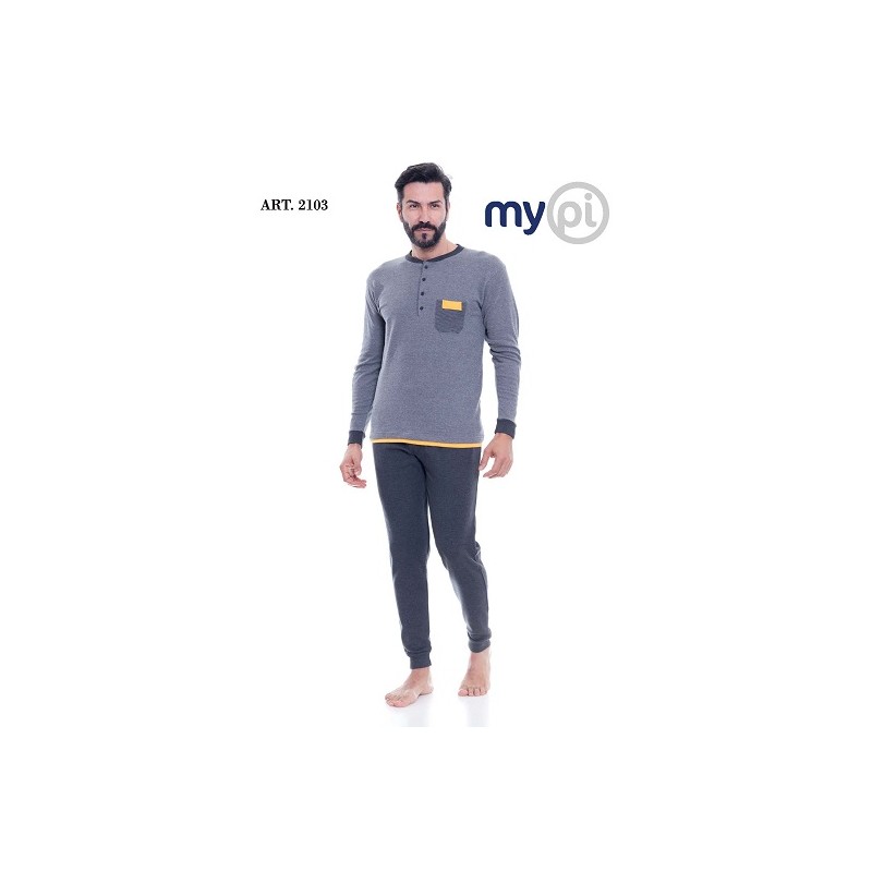 PIGIAMA UOMO MYPI 92% COTONE 8% POLIESTERE