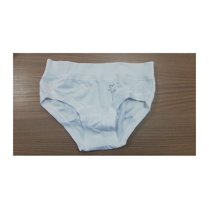 PANTY BIMBA CON BORCHIE BIANCO