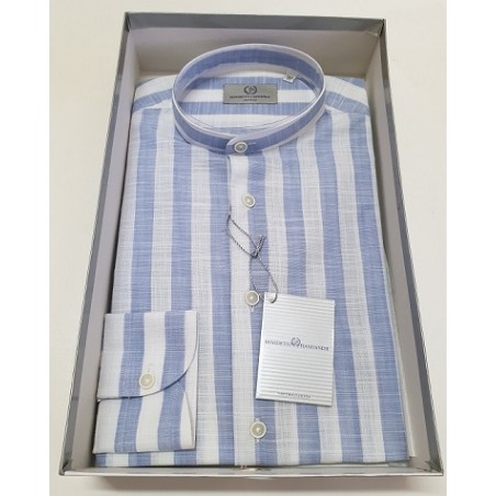 CAMICIA UOMO ART.GIG MOD.COREANA CELESTE MIS.37-44