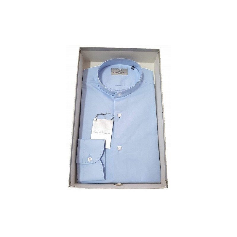 CAMICIA UOMO ART.POP MOD.COREANA CELESTE MIS.37-47