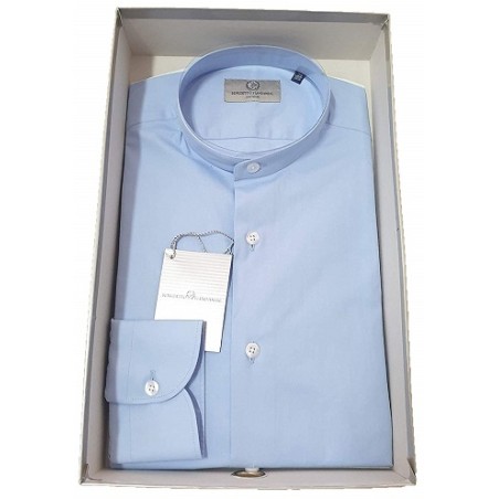 CAMICIA UOMO ART.POP MOD.COREANA CELESTE MIS.37-47