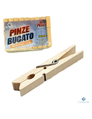 PINZE DA BUCATO LEGNO SET 9PZ