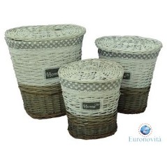 CESTONI TRIS OVALI BIC.52X38X58CM 44X31X50CM 35X24X42CM