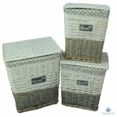 CESTONI TRIS RETT.BIC.46X34X58CM 39X28X50CM 32X22X42CM