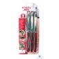 COLTELLI DA TAVOLA SEGHETTATI SET 6PZ MARRONI