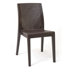 RATTAN SEDIA SIENA S/BRACCIOLI MARRONE