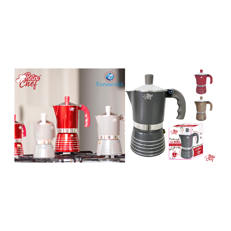 CAFFETTIERA COLORATA  6 TZ LINEA PIETRA CHEF