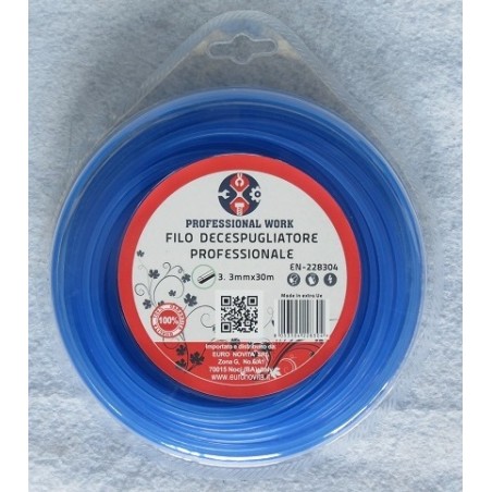 FILO DECESPUGLIATORE PROFESSIONALE 3.3X30M TONDO BLU IN BLIS