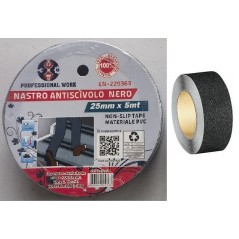 NASTRO ANTISCIVOLO NERO 25MM DA MT.5