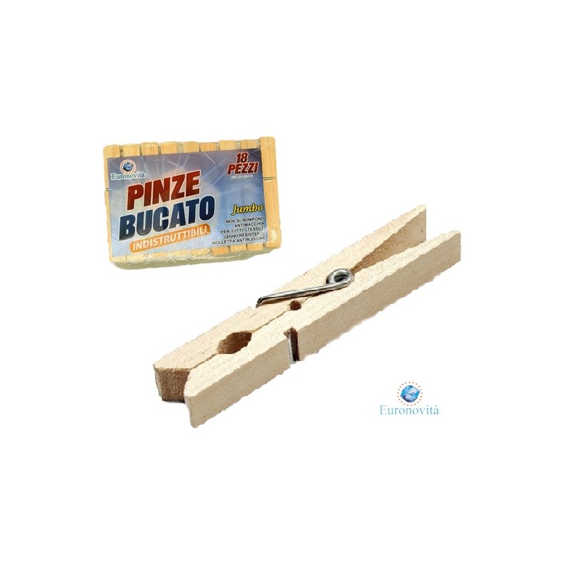 PINZE DA BUCATO LEGNO SET 18PZ