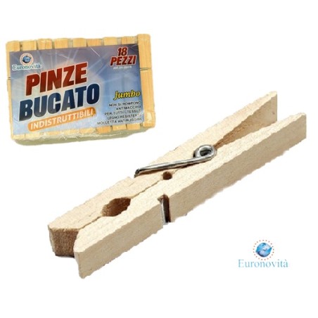 PINZE DA BUCATO LEGNO SET 18PZ