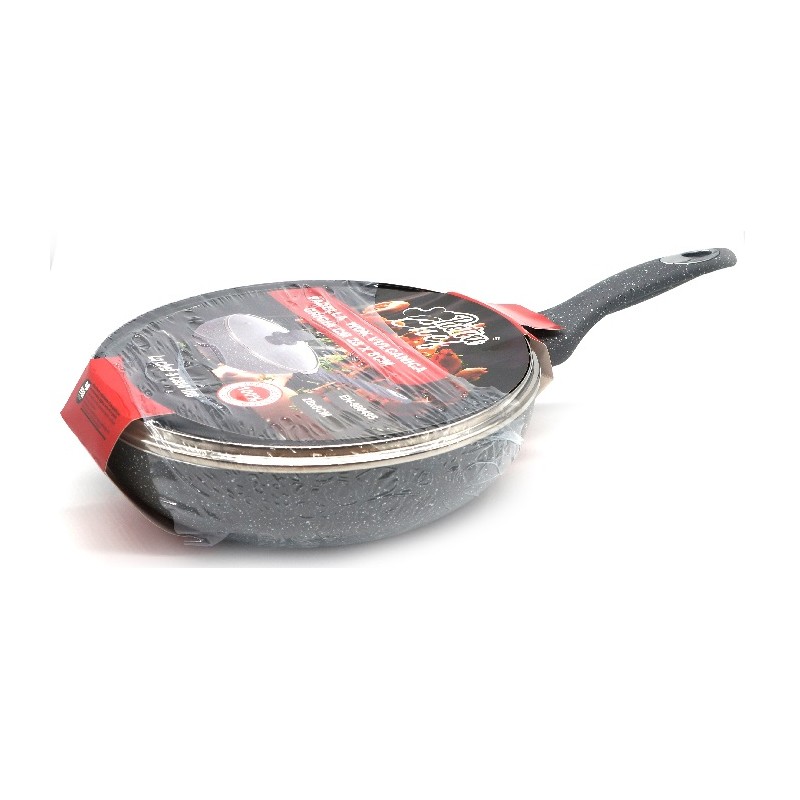 PADELLA WOK VULCANICA GRIGIA CM.24X8