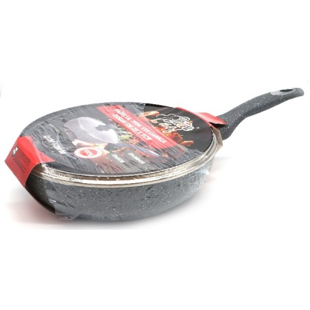 PADELLA WOK VULCANICA GRIGIA CM.24X8