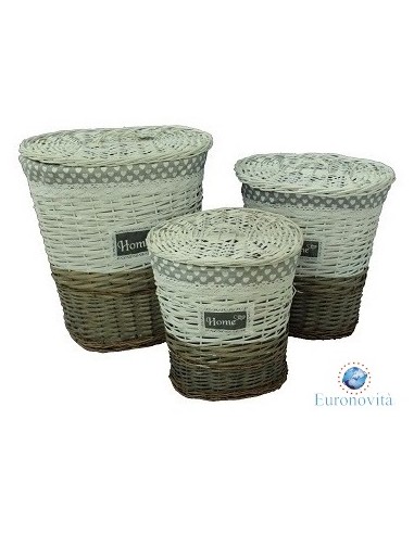 CESTONI TRIS OVALI BIC.52X38X58CM 44X31X50CM 35X24X42CM