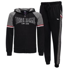 TUTA LONSDALE UOMO FULL ZIP CON CAPPUCCIO BLACK