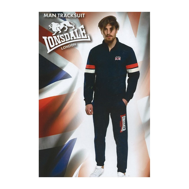 TUTA LONSDALE UOMO FULL ZIP REAL NAVY