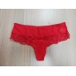 SLIP BRASILIANO DONNA CON INSERTO PIZZO ROSSO TAG.L/5