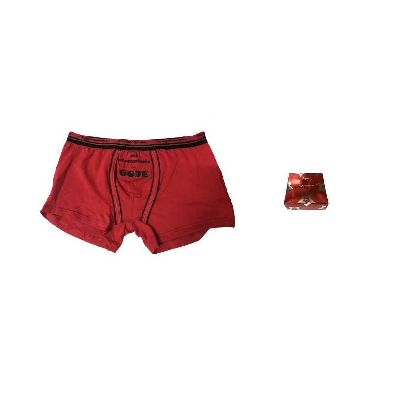 BOXER UOMO SINGOLO ROSSO TAG.L/5