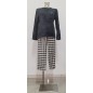 PIGIAMA DONNA CORAL FLAN.100% POL.ANTRACITE/GRIGIO TG.S-XL