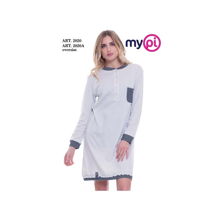 PIGIAMA CANOTTA DONNA OVER MYPI 100% COTONE