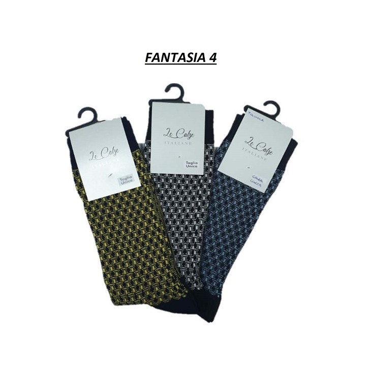 CALZA UOMO CORTA IN COT. MODA CF 3PZ