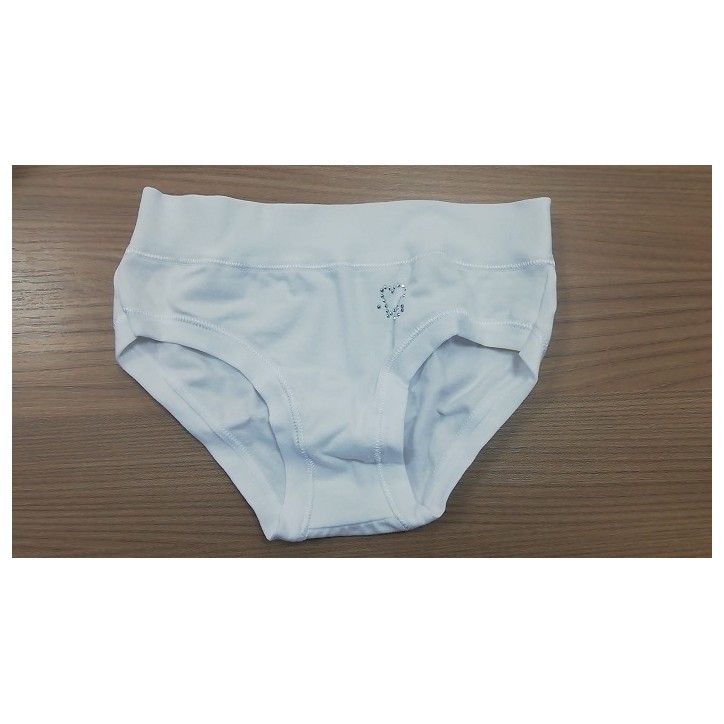 PANTY BIMBA CON BORCHIE BIANCO