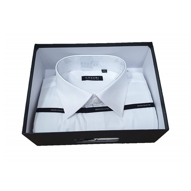 CAMICIA UOMO MAN.LUN. COVERI COL. COLLO CLAS.BIA.TAG.XL