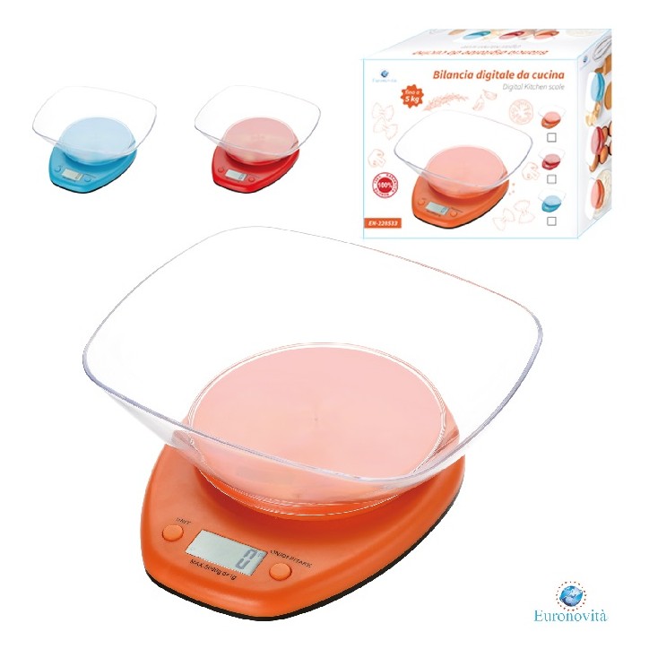 BILANCIA DIGITALE 5KG COLORI ASSORTITI