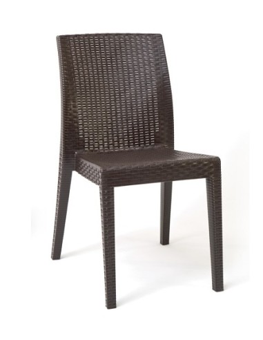 RATTAN SEDIA SIENA S/BRACCIOLI MARRONE