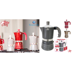 CAFFETTIERA COLORATA  6 TZ LINEA PIETRA CHEF