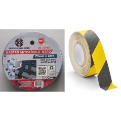 NASTRO ANTISCIVOLO GIALLO/NERO 25MM  MT.5