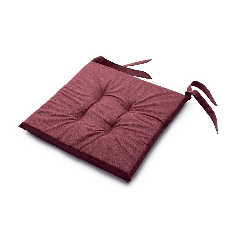 CUSCINI SEDIA TRAPUNTATO SET 2PZ 4CM BORDO'