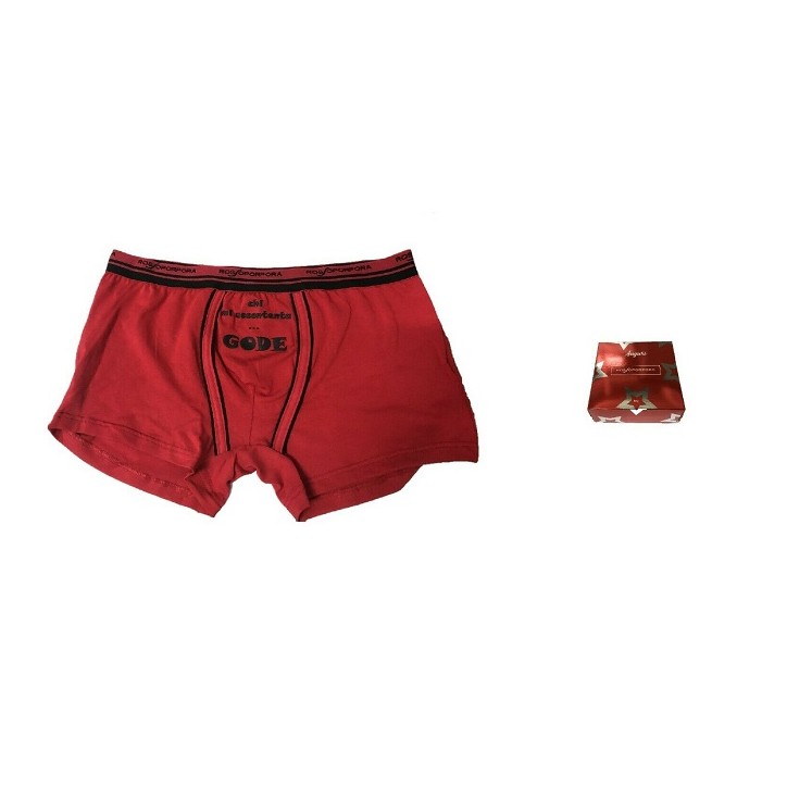 BOXER UOMO SINGOLO ROSSO TAG.M/4