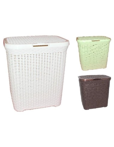 CESTA PORTA BIANCHERIA RATTAN 48LT 43,5X35,7X50CM